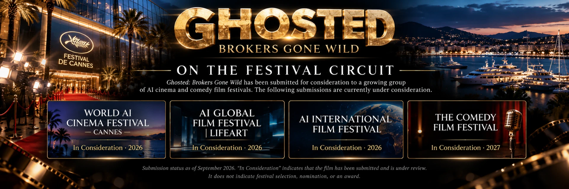 Ghosted: Brokers Gone Wild — On the Festival Circuit banner